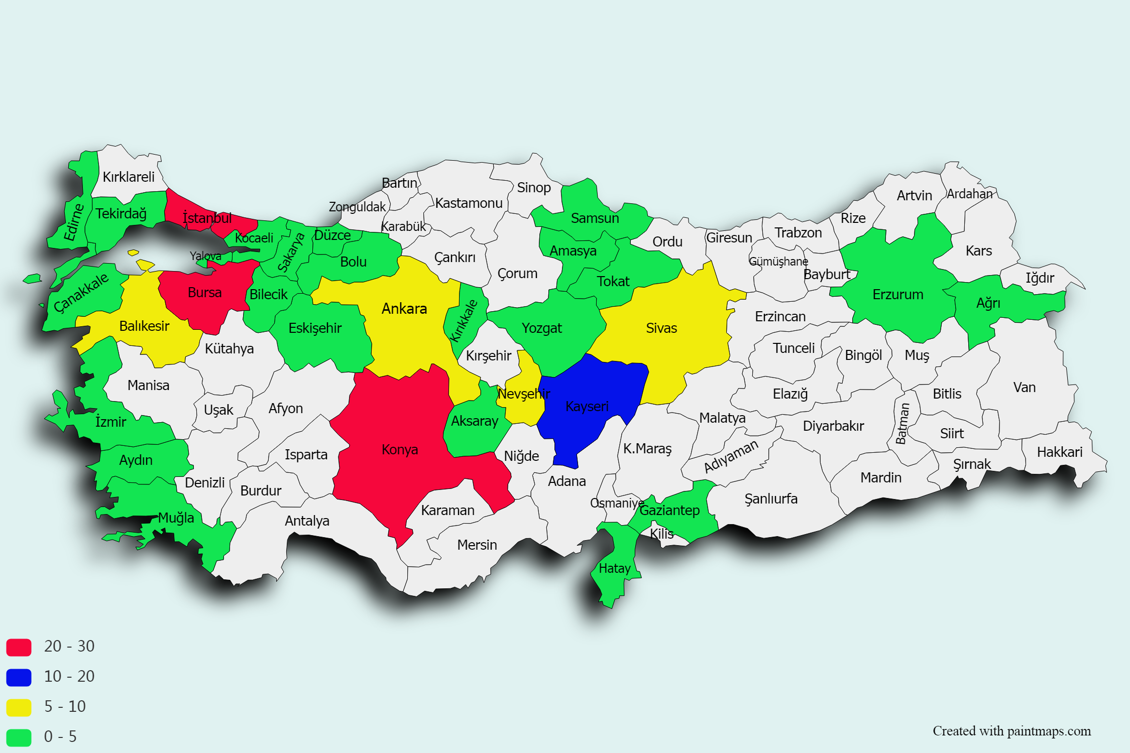 2022 Kurban Sonu İtibariyle Satış İllerimiz 